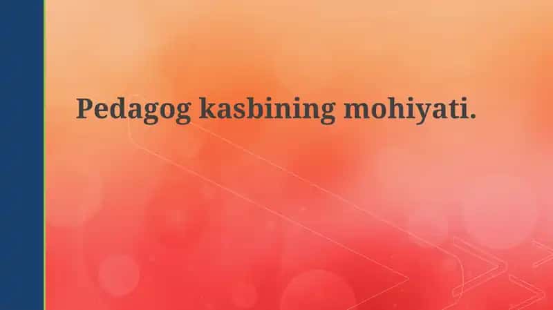 Pedagogkasbiningmohiyati