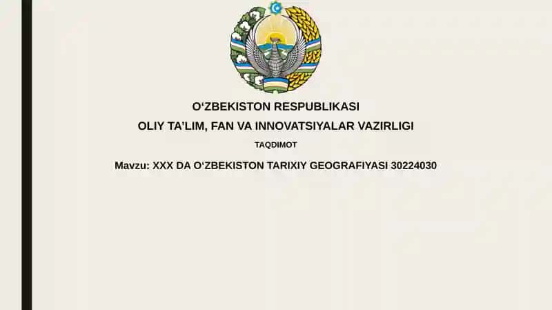 O'zbekiston Tarixiy Geografiyasi