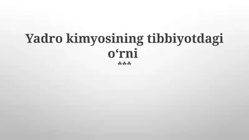 Onkologiya Nuklear Tibbiyoti