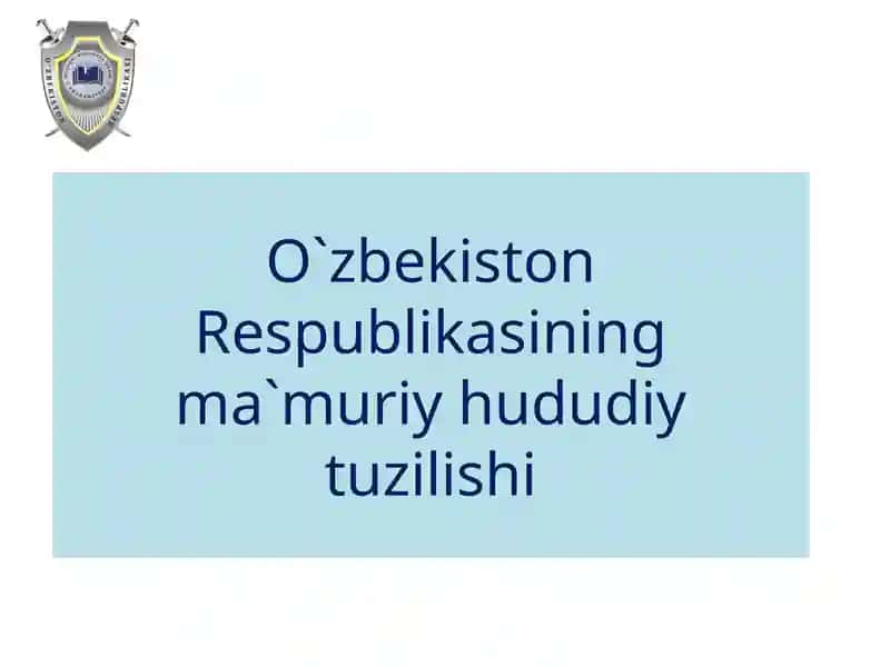 Ma’muriy-hududiy tuzilishi