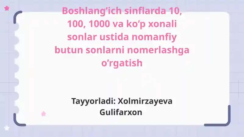 XolmirzayevaGulifarxon