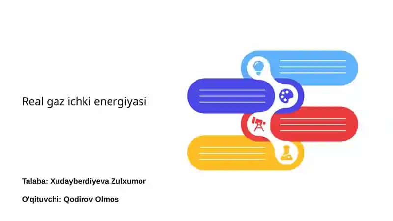 Real gaz ichki energiyasi
