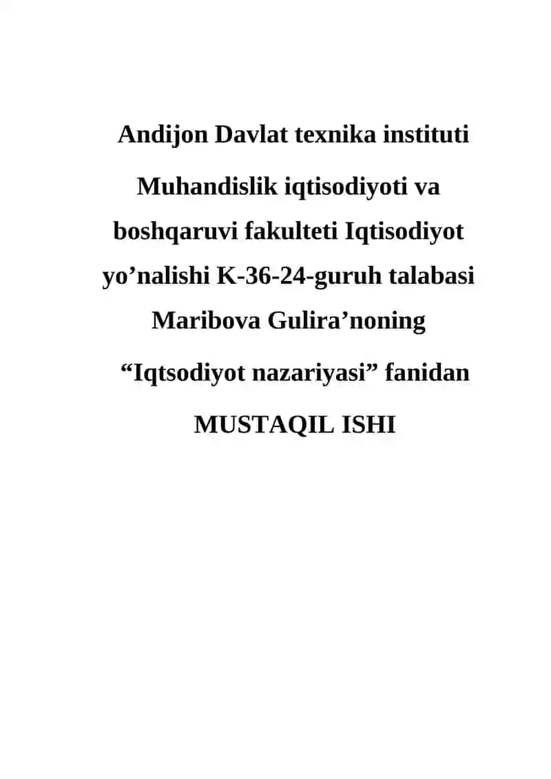 To'lov balansining mohiyati va tarkibi