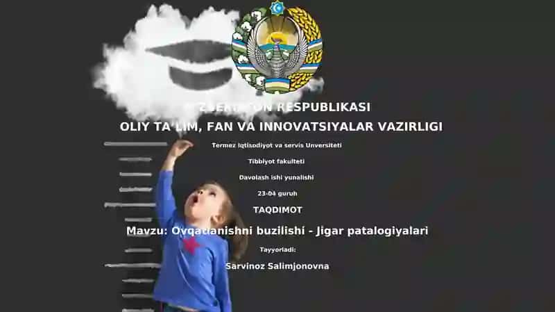 Ovqatlanishni buzilishi - Jigar patalogiyalari