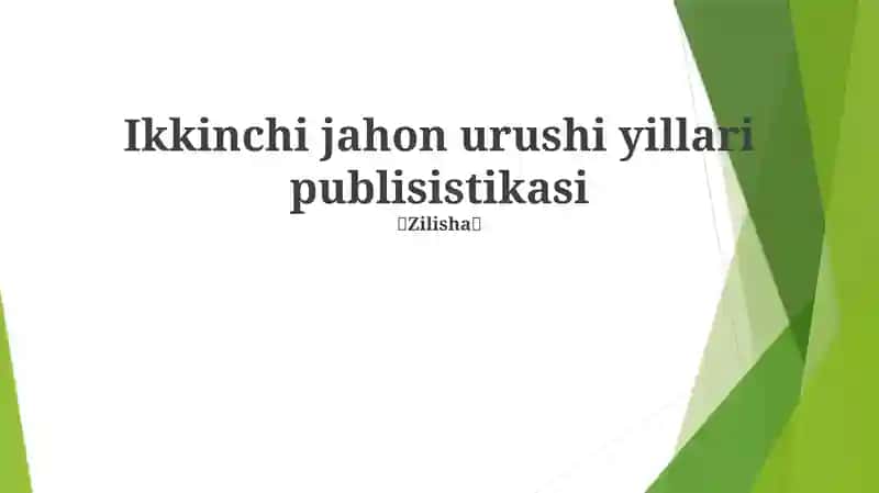 Ikkinchi jahon urushi yillari publisistikasi