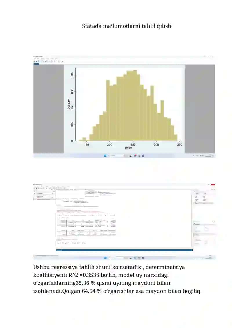 Statistika ma'lumotlarini tahlil qilish