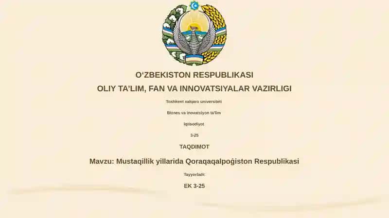 Mustaqillik yillarida Qoraqaqalpoġiston Respublikasi