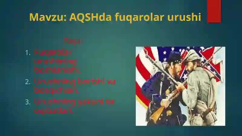 AQSHda fuqarolar urushi
