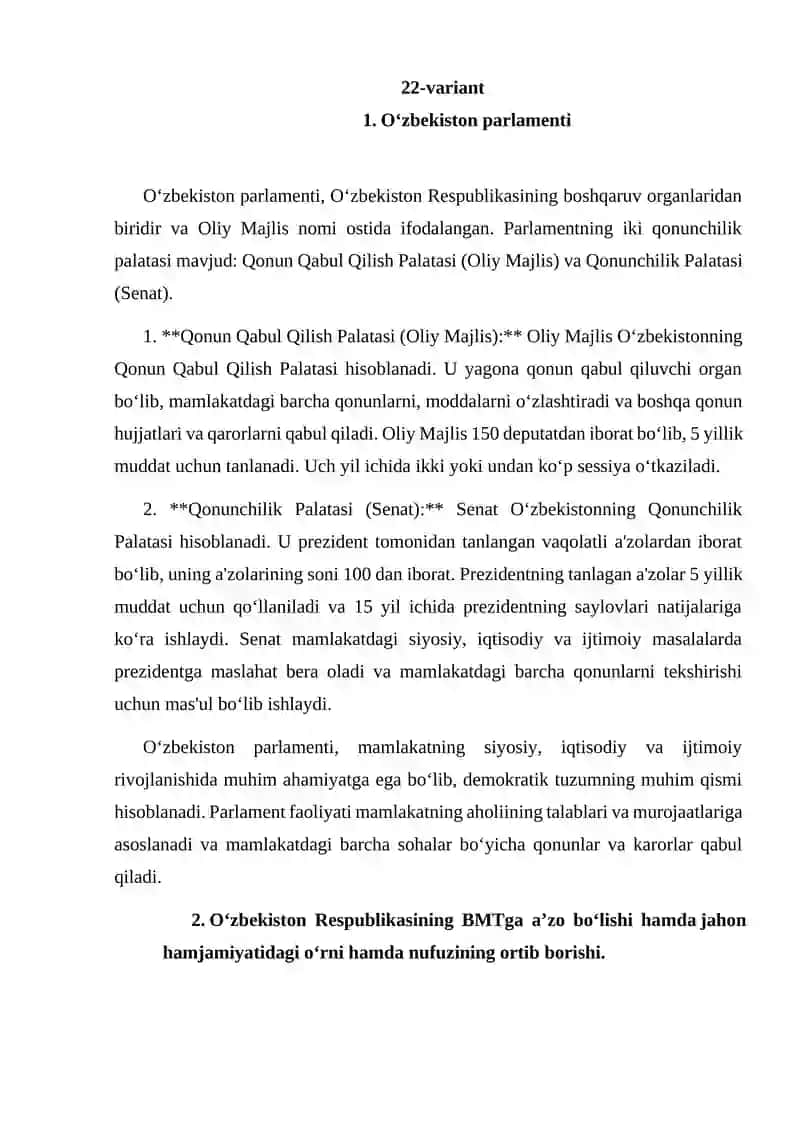 O‘zbekiston parlamenti