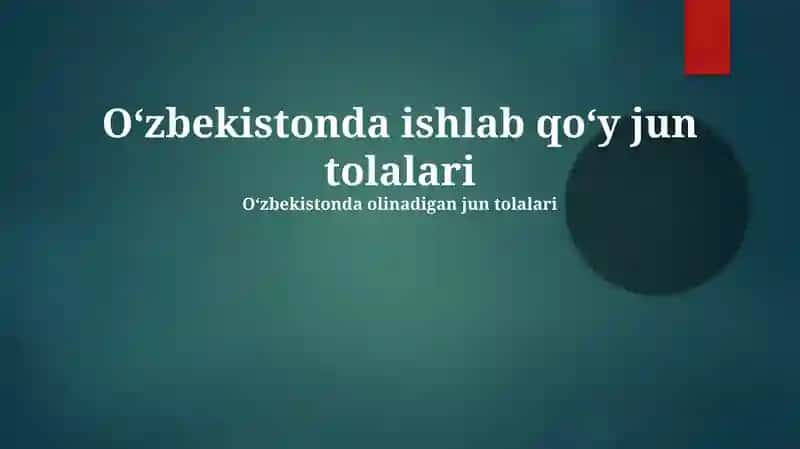 Oʻzbekistonda ishlab qoʻy jun tolalari