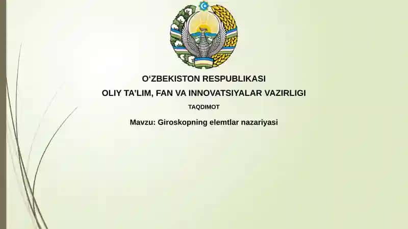 Giroskopning elementlari