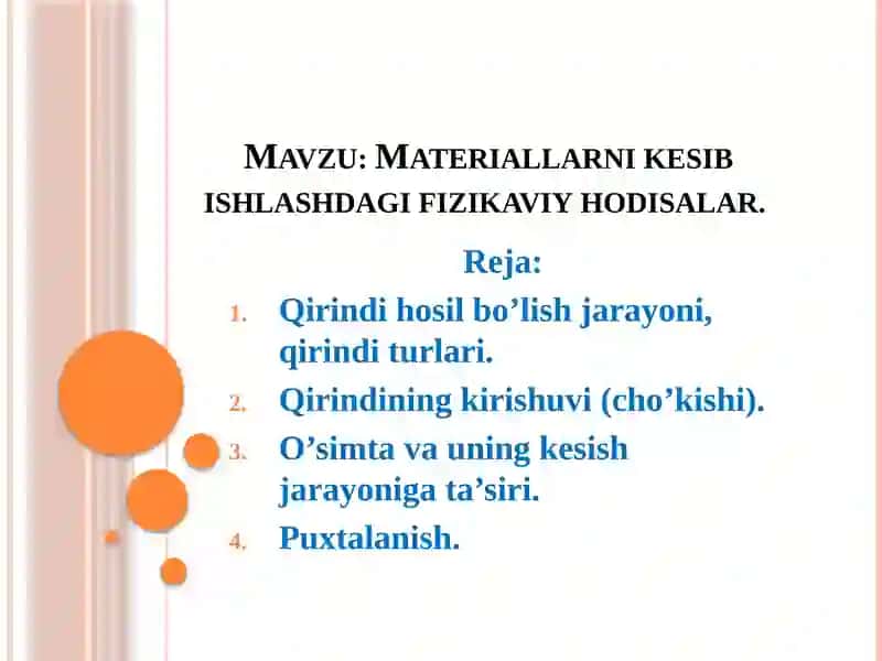 Materiallarnikesib ishlashdagi fizikaviy hodisalar