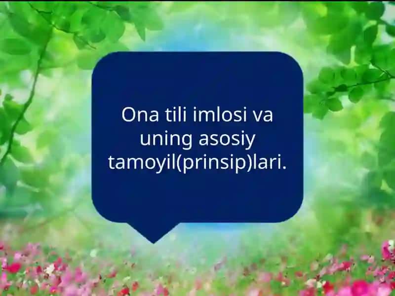 Ona tili imlosi va uning asosiy tamoyil(prinsip)lari