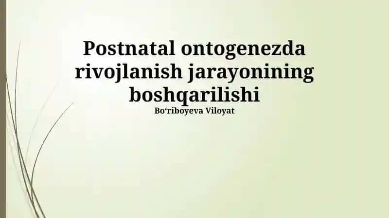 Ovqat hazm qilish sistemasi rivojlanishining regulyatsiyasi