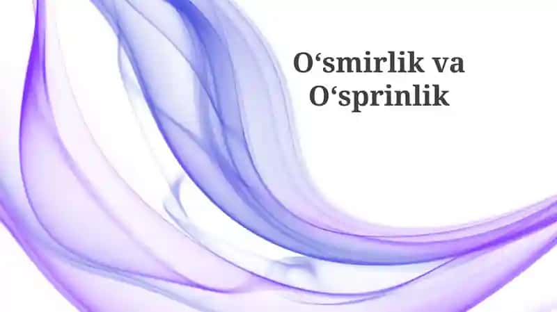 O'smirlikvaO'sprinlik