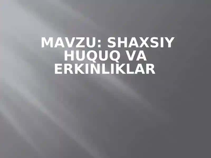 O`zbekiston Respublikasi fuqarolik masalalari