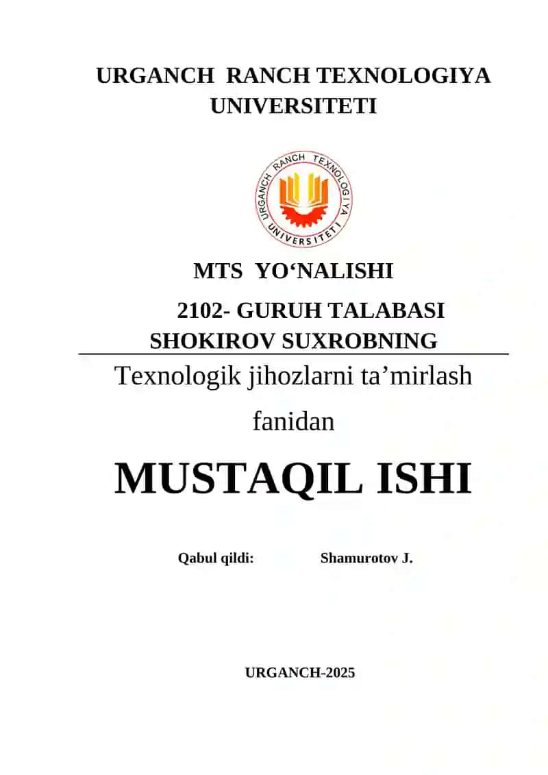 Detallarni ta’mirlashda qayta tiklash va mustahkamlash usullari