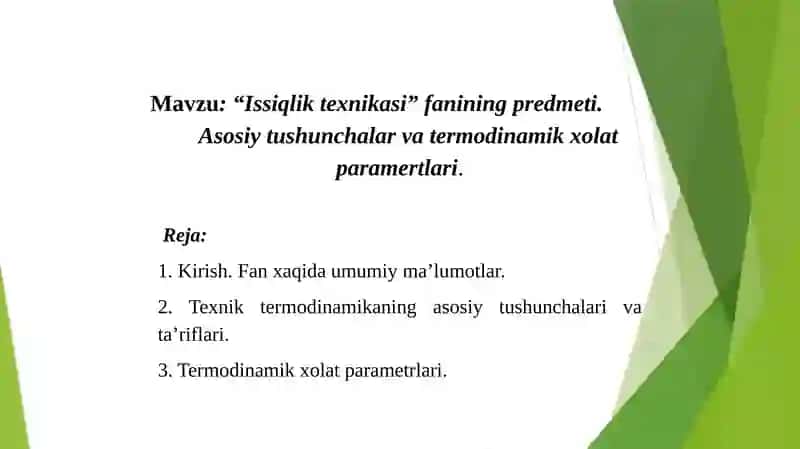 Issiqlik texnikasi
