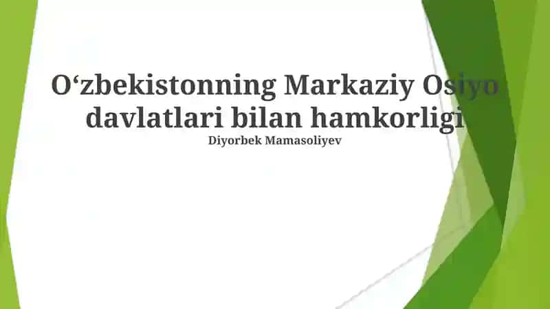 Markaziy Osiyo Davlatlari bilan Hamkorlikning Geografiyasi