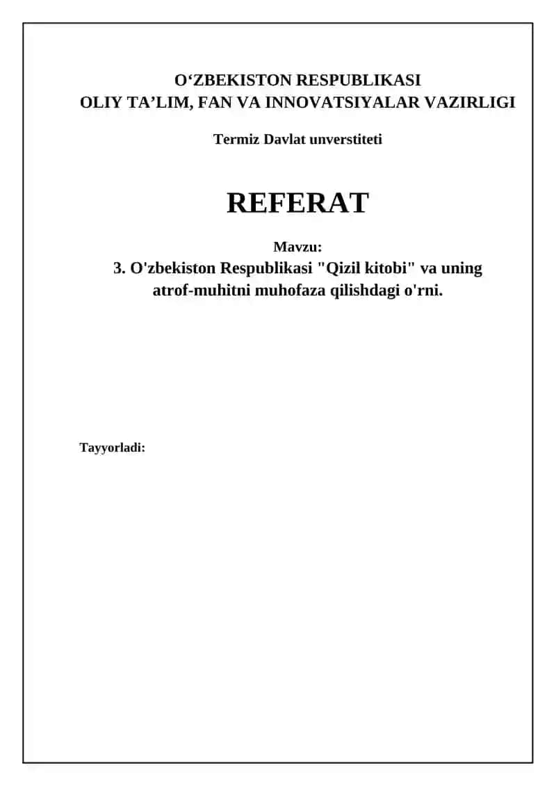 O'zbekiston Qizil kitobi