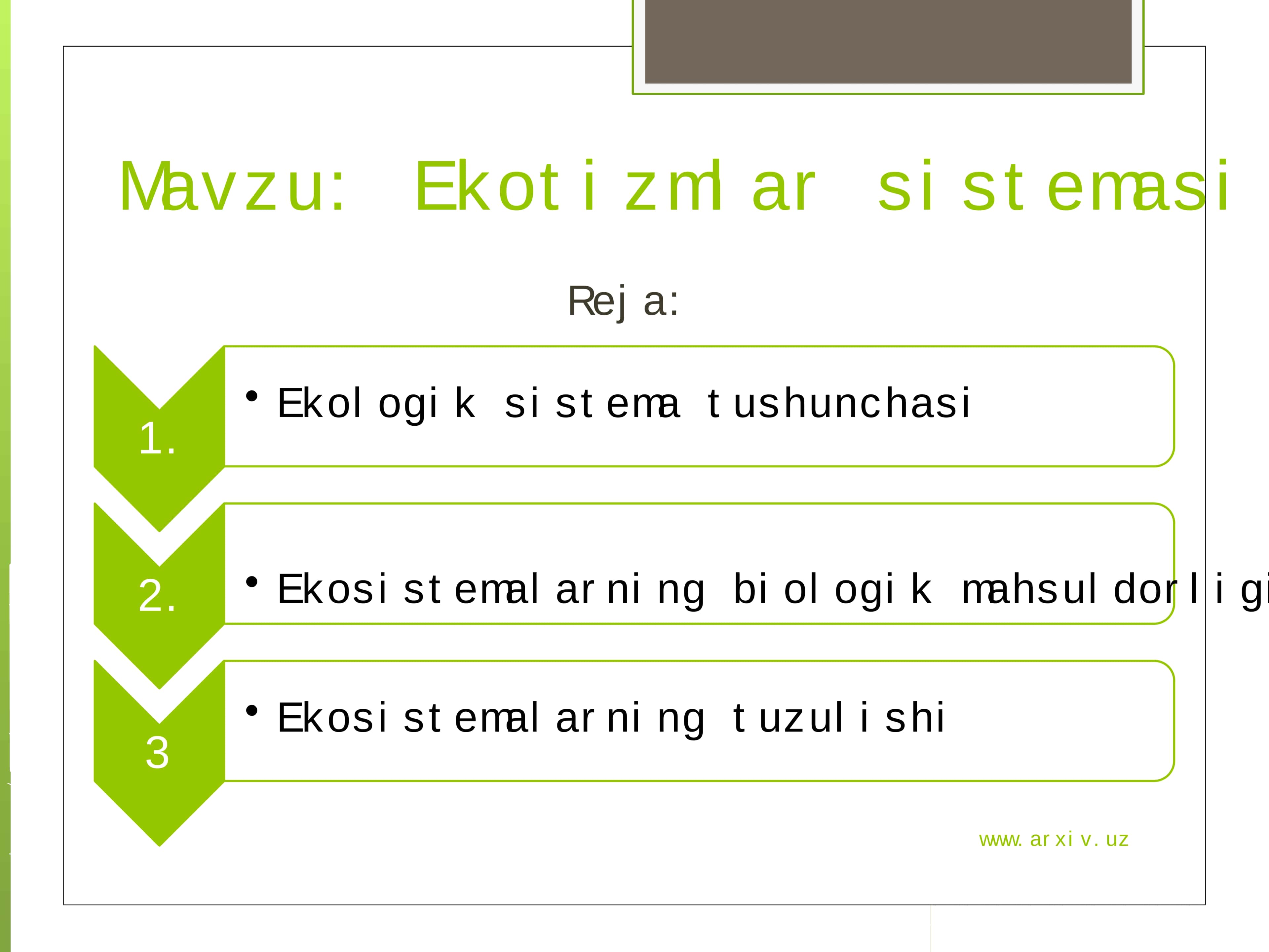 Ekotizmlar sistemasi