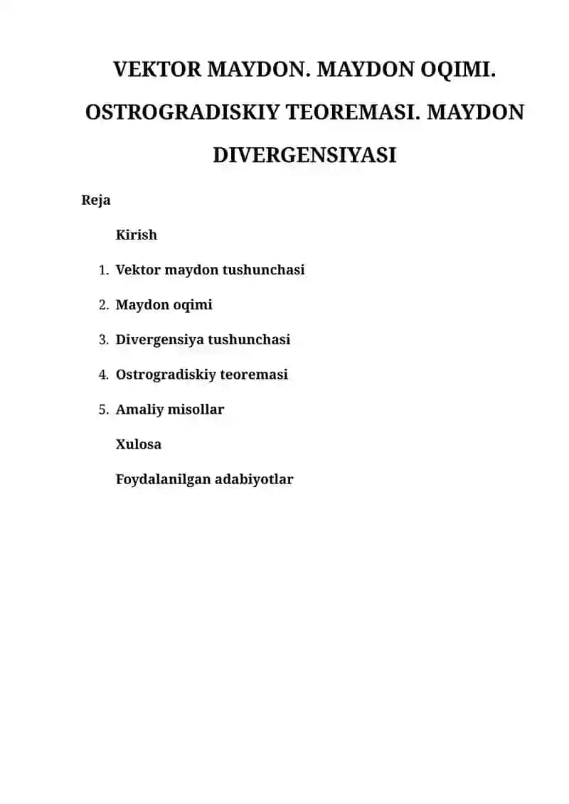 Vektor maydon