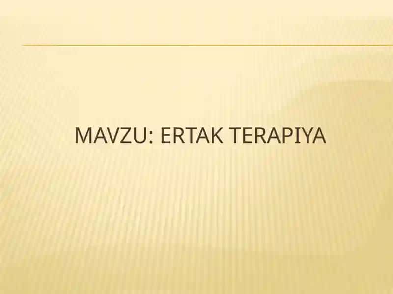 ERTAK TERAPIYA