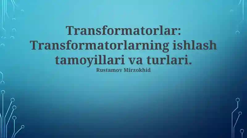 Transformatorlar