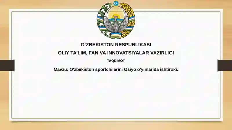O'zbekistonsportchilariniOsiyoo'yinlaridaishtiroki