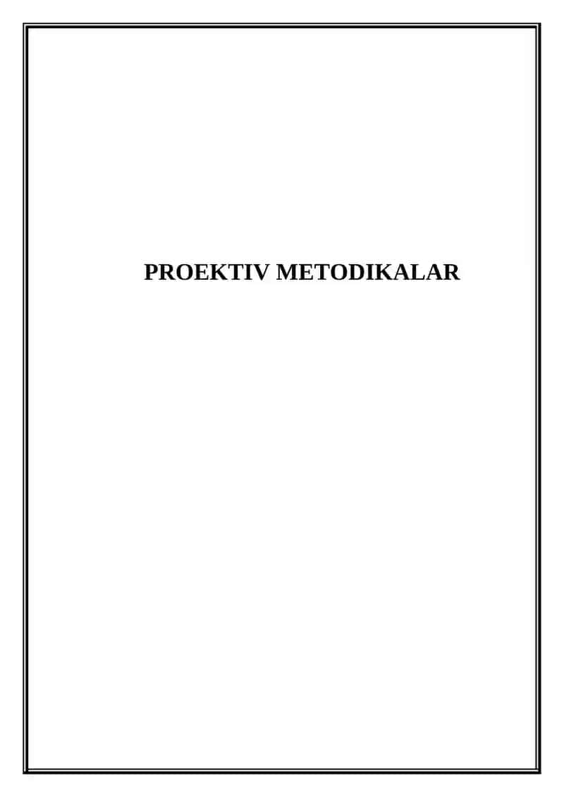 Proektiv metodikalar