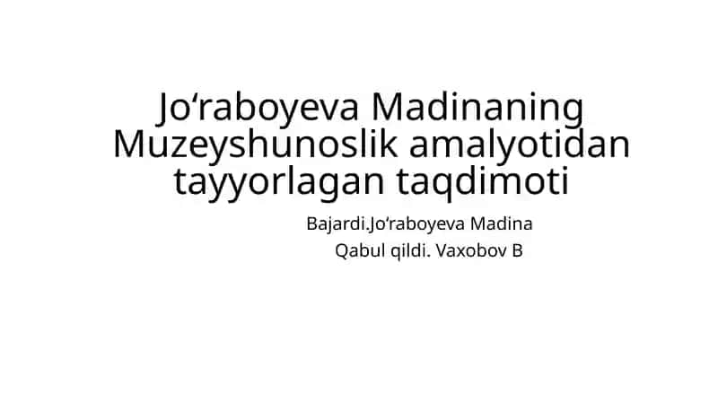 Muzeyshunoslik amalyoti