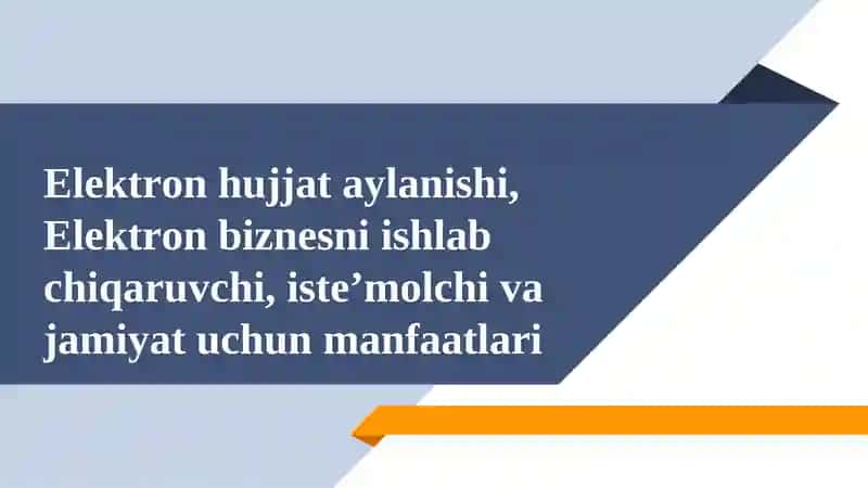 Elektron hujjat aylanishi, Elektron biznesni ishlab chiqaruvchi, iste’molchi va jamiyat uchun manfaatlari