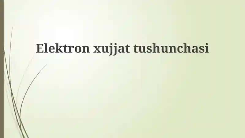 Elektronxujjattushunchasi