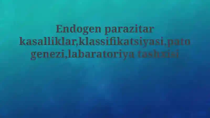 Endogen parazitar kasalliklar