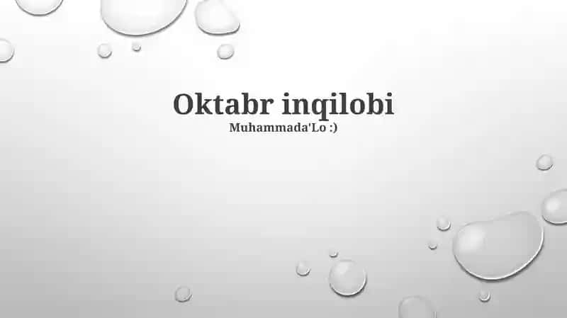 Oktabr inqilobi