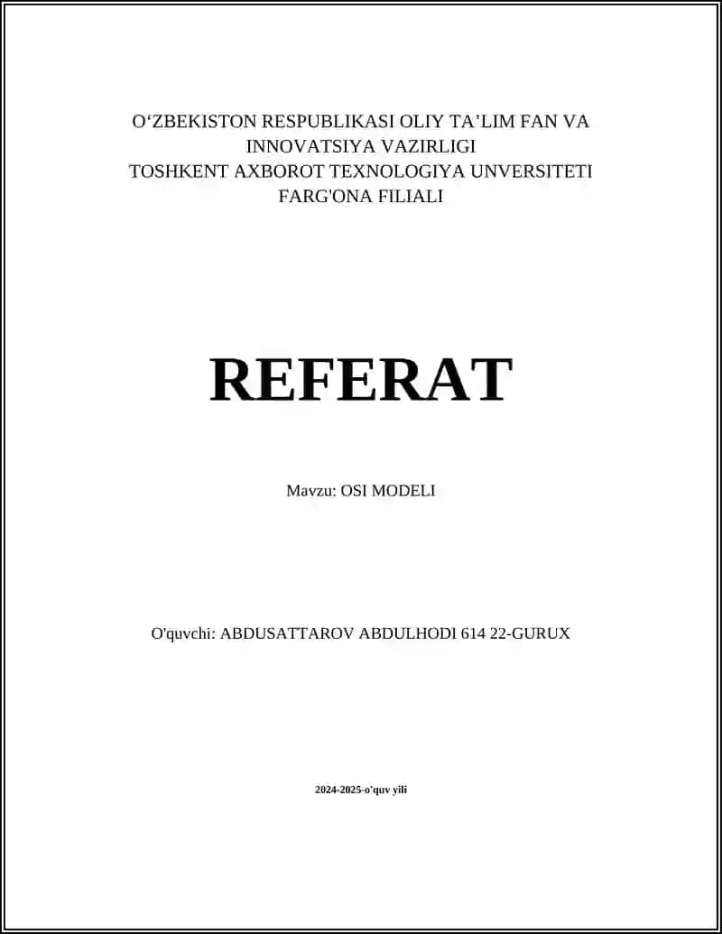 OSI MODELI