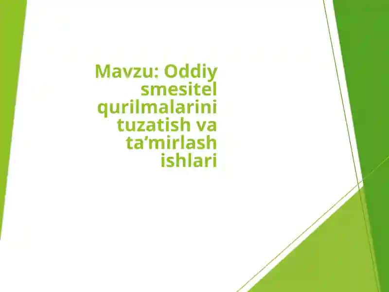 Oddiy mesitel qurilmalari