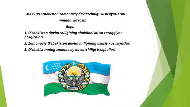 Oʻzbekiston zamonaviy davlatchiligi xususiyatlarini nimada ko’rasiz
