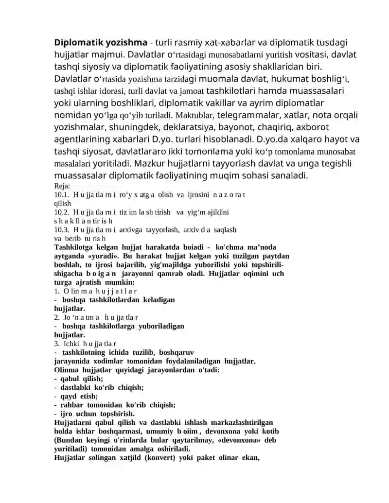 Diplomatik yozishma