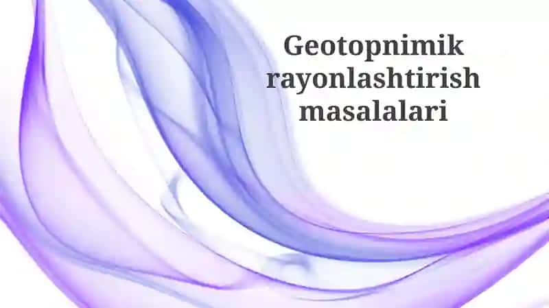 Geotoponimik mintaqalashtirish