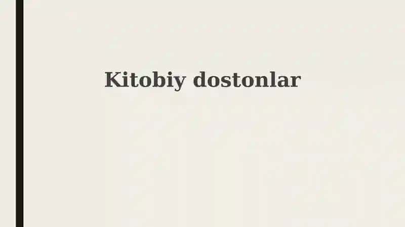 Adabiy epik asarlar
