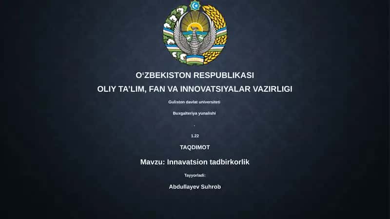 Innovatsion tadbirkorlik