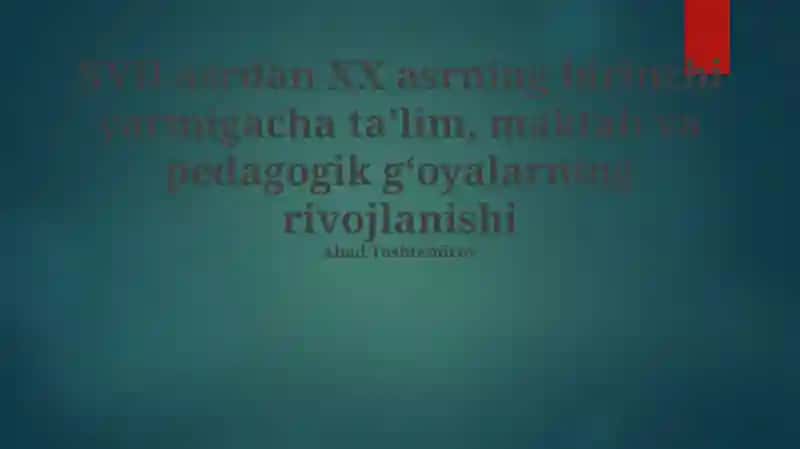 19-asr Prussiyasida O'qituvchilarni Tayyorlash