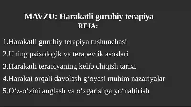 Harakatli guruhiy terapiya