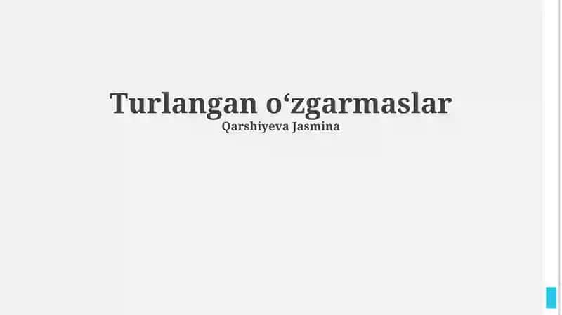 Doimiy O'zgaruvchilarni E'lon Qilish