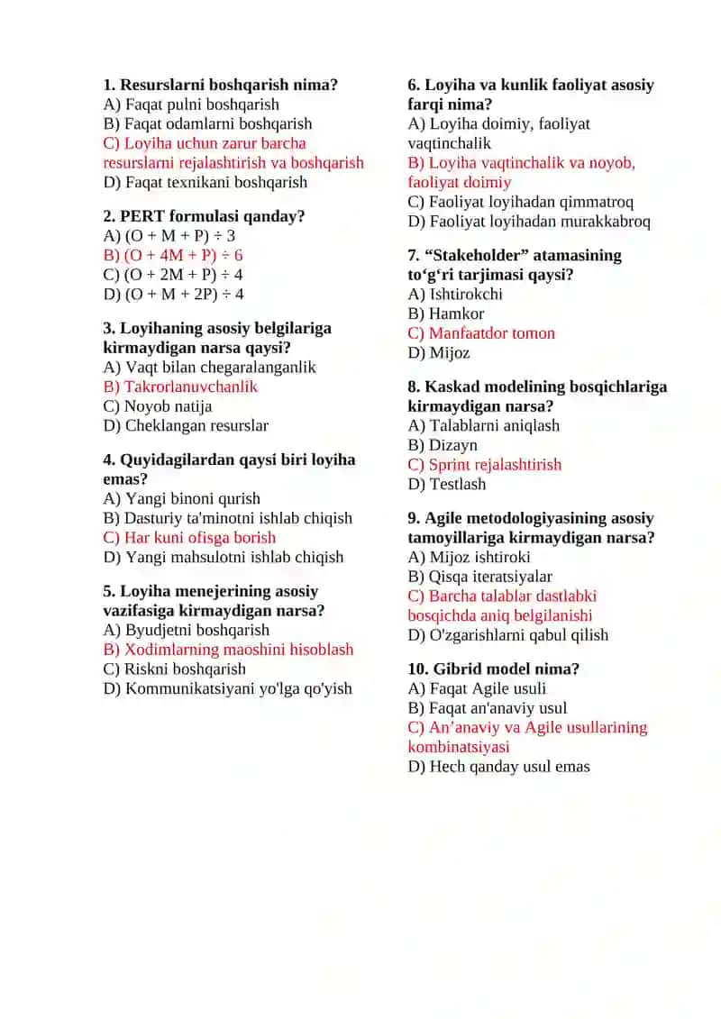 Loyiha va barcha ta'lim huquqi