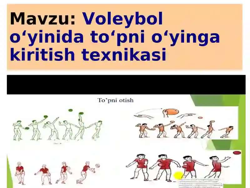 Voleybol oʻyinida toʻpni oʻyinga kiritish texnikasi