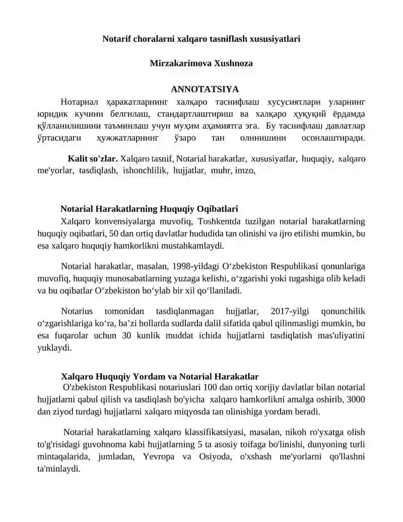 Notarial harakatlar