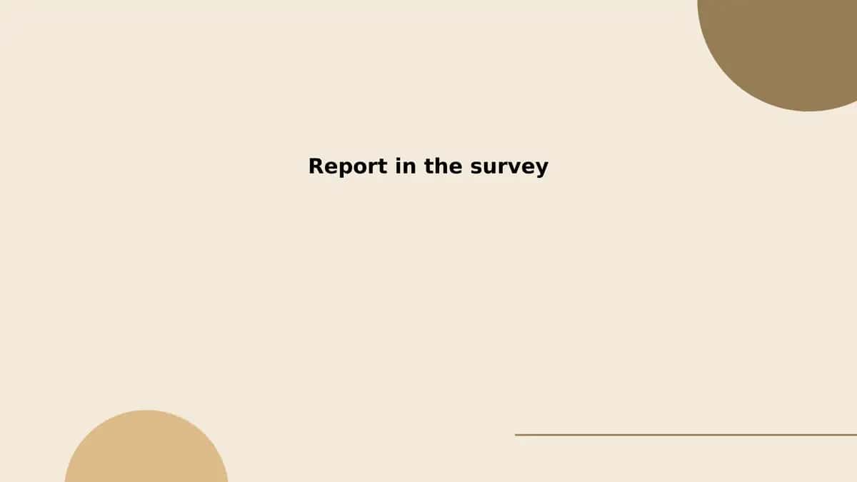 Report in the Survey