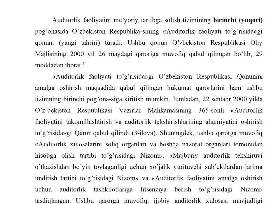 Auditdorlik tashkilotlarining huquqlari majburyatlari va javobgarliklari